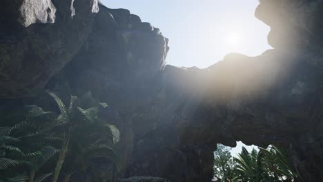 Sonnenlicht-In-Der-Geheimnisvollen-Höhle